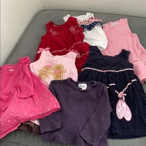 Lot 3T dresses and shirts (plus 1 4T dress)